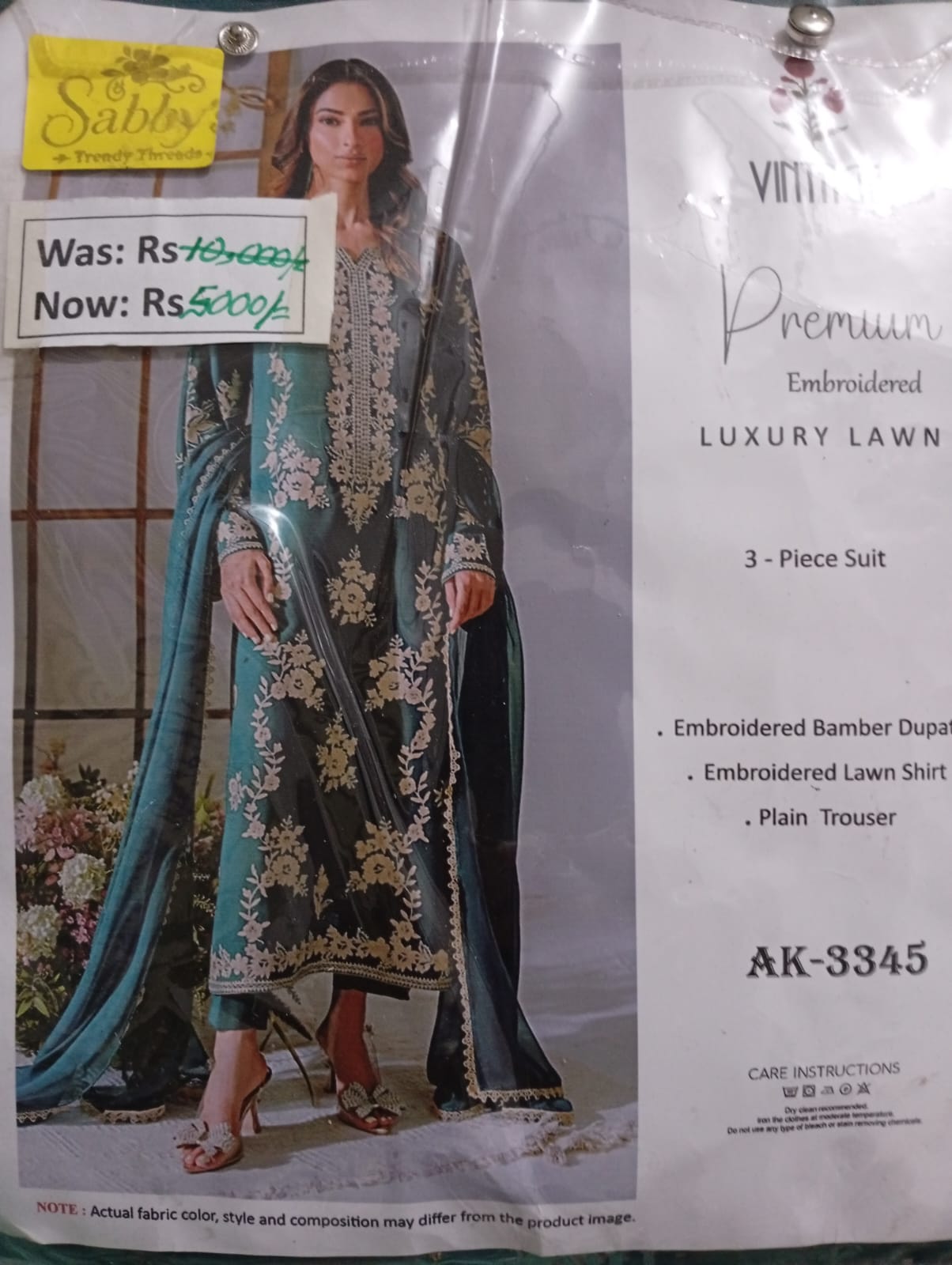 Airjet Lawn 3-Piece Embroidered Suit