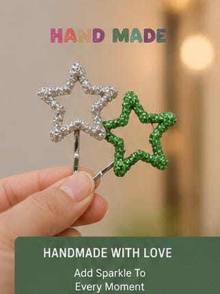 Handmade Hair Star Pins